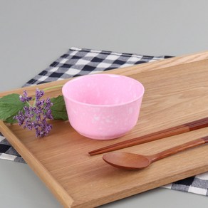 레트로 분식그릇 떡볶이 핑크팝 한식공기, 핑크, 4개