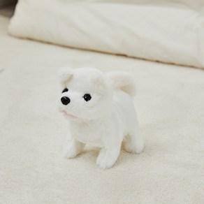 모던하우스 산책하는 강아지 인형 미니 말티즈, 25cm, 화이트, 1개