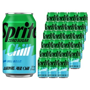 스프라이트 제로 Chill 사이다, 24개, 350ml