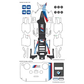 DJI 미니2 스킨 랩핑 데칼 스티커, 미니 M 화이트, 1세트