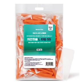 마켓플랜 치간칫솔 L타입 SS + 휴대용케이스, 100개입, 1개