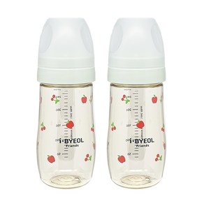 아이별프렌즈 아기 애플체리 PPSU 젖병 270ml 트윈팩, 민트, 2개