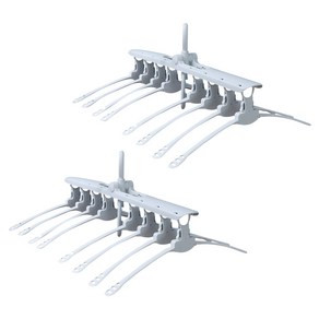 더리빙 접이식 휴대용 옷걸이 행거, 화이트, 2개