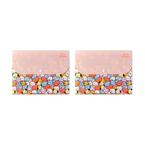 BT21 도큐먼트화일 5포켓, 핑크, 2개