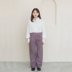 핑크파인애플 여성용 CORDUROY WIDE PANTS