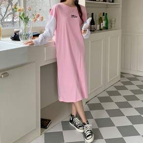 하손드 데일리 박시 배색 원피스 cpops8536k31