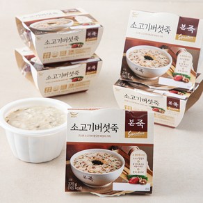 본죽 소고기 버섯죽 (냉장), 270g, 6개