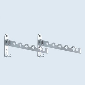 한땀작업실 벽걸이 멀티 건조대 실버 2p, 2개
