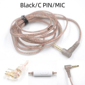 KZ 헤드폰 라인 B/QDC/S/C 핀 3.5mm 업그레이드 헤드폰 라인 KZ ZSN Po Casto D-FI ZST EDX TRN MT1 TANGZU WANER SG 헤드폰, 04 4620 C With MIC, 1개