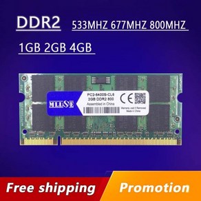 판매 DDR2 1gb 2gb 4gb 667 800 533 667mhz 800mhz PC2-5300S PC2-6400S 2g 4g sodimm sdram 메모리 Ram Mem