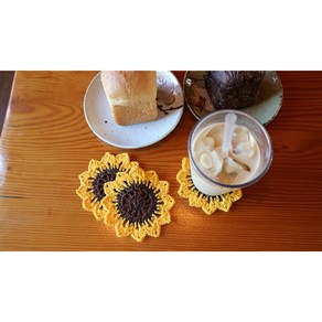 [라미니팅] 코바늘DIY 해바라기티매트패키지, 1개