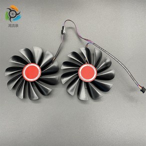 HIS RX 590 580 570 그래픽 카드 냉각용 GPU 쿨러 팬 FDC10U12S9-C CF1010U12S XFX RX580 95mm 세트당 2 개