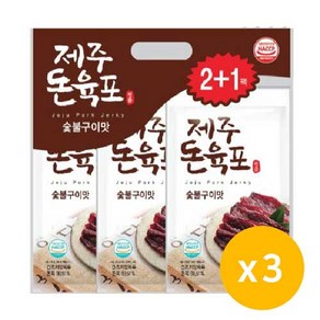 고려식품 제주돈육포 9개(30g*3입*3개), 30g, 9개