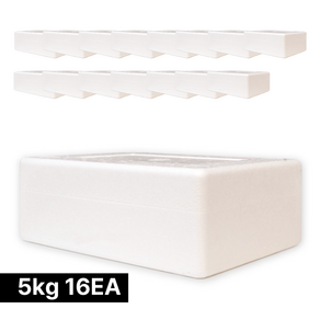 아이스박스 냉동식품 택배 스티로폼박스 6호, 16개, 흰색 5kg