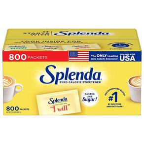 SPLENDA 스플렌다 스위트너 제로 칼로리 설탕대용 감미료 800개입, 1개