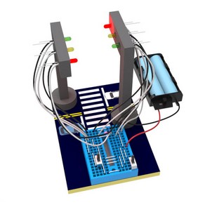 브레드보드 횡단보도 신호등-JFA, 1