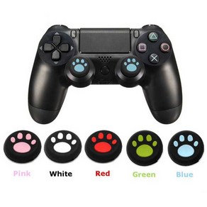 마마미 PS4 PS3 XBOX ONE 콘솔 컨트롤러 스틱커버 고양이 발바닥 커버(2P), 2개, 그린