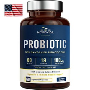 Nodvida Pobiotic 노르드비다 프로바이오틱스 유산균 600억 60베지캡슐, 1개, 60정