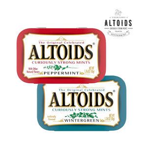 [Altoids] [1+1] 알토이즈 틴케이스 민트 2통 구취제거 입냄새 제거 Altoids Mint Candies, 윈터그린 50g 2개, 1세트