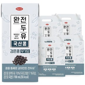 한미 완전두유 검은콩 무가당, 190ml, 64개