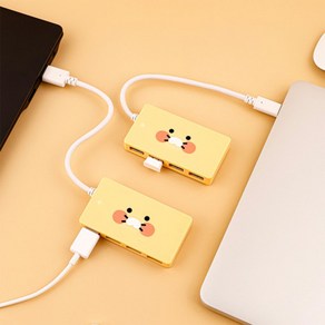 카카오프렌즈 CS USB 허브 메가 페이스 춘식이 보조허브 컴퓨터