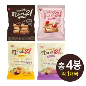 곡물그대로21 크리스피롤 150g 4종(오리지널+자색고구마+딸기+초코), 4개