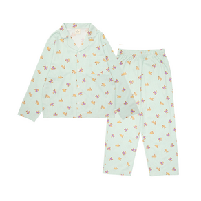 [에꼴리에 틴톡] 23년 봄신상! **50% 파격세일~ 잠옷세트** *빠른 배송* 주니어 여아용 소녀취향의 품질좋은 멋스럽고 편안하며 잠 잘오는 곰돌이 스트라이프 파자마 세트