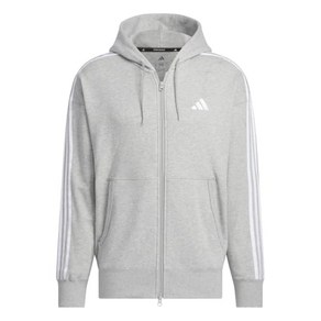 아디다스 스포츠퍼포먼스 ADIDAS 에센셜+ 루즈 핏 3S 프렌치 테리 풀집 후디 JW6926 루즈핏 삼선 운동용 가벼운 후드집업