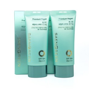 생그린 데일리 스마트 선크림 (SPF 50+PA++++) 50g, 2개