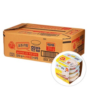 맛있는오뚜기밥 210Gx4입오뚜기 BOX(6), 210g, 24개, 24개