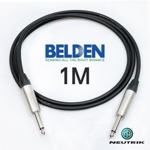 벨덴 BELDEN 9778 TS + TS Guita Cable 뉴트릭 기타 케이블 1M, 1개