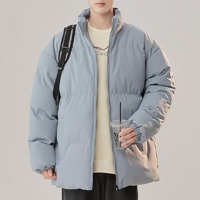 POMTOR 남자 가을 겨울 패션 하이넥 도톰 코트 커플 데일리 점퍼 패딩