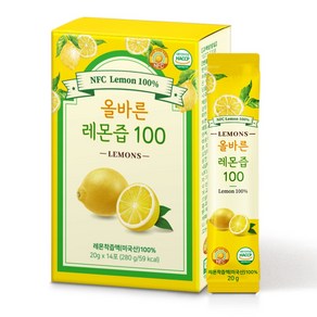 올바른 레몬즙 100% NFC 착즙, 280g, 1개