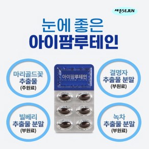 (세준) 종근당건강 눈에 좋은 아이팜 루테인 500mg x 90캡슐 (45g)