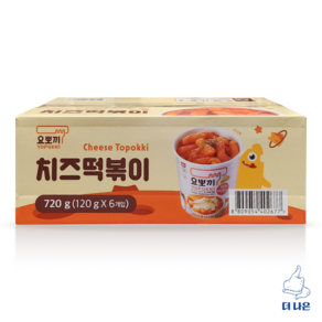 요뽀끼 치즈 떡볶이, 120g, 6개