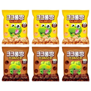 크크롱짱 허니버터맛 x 초코츄러스맛 세트, 6개, 90g