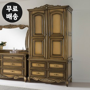 디온 마호가니 원목 엔틱 입본장 옷장 장롱 3자반 안방 명품 수입 가구(흑진주), 흑진주