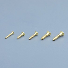 쏘비트 황동 스크류 25개입 인치규격 일자나사 일자피스 신주 BRASS SCREWS SLOT (사이즈 옵션선택), 2.18 x 15.8mm (TW-TLS17), 25개