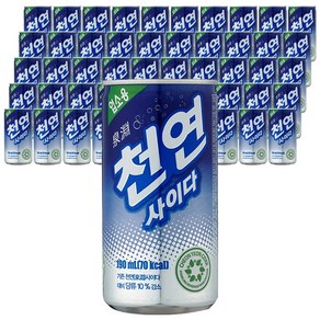 천연사이다 일화-천연사이다190ml(업소30캔) x2, 190ml, 60개