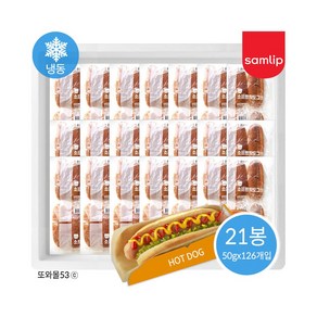 냉동핫도그번 삼립 소프트번 미국식 1박스 21봉 50g x 126개입, 1개