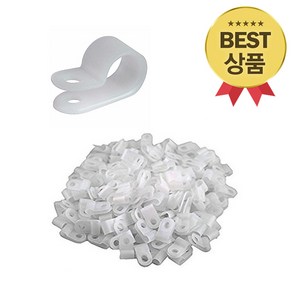 케이블 클램프 4N 7mm PVC 새들 전선 크램프1000pcs, 백색, 1개