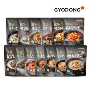 교동 실온 국탕찌개 13종 X5 골라담기, 500g, 5개