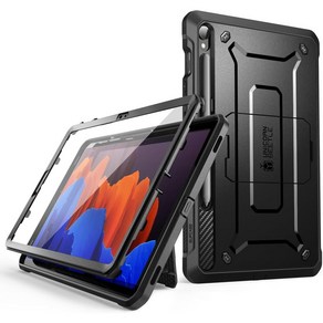 Supcase 갤럭시 탭 S9 11인치 호환 케이스 보호필름 펜홀더 스탠드 태블릿케이스 2023, 블랙, Galaxy Tab S9/S8/S7 (11인치)