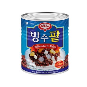 롯데 빙수팥 3kg 팥통조림 팥빙수 팥앙금, 4개