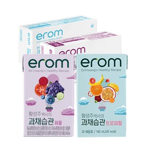 이롬 황성주박사의 과채습관 140ml 트로피컬 1박스 + 퍼플 1박스