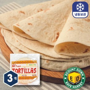 Fesh2Go Totilla Bead (Roti) 10 Inch (12pcs) (2+1) 2304g 또띠아 10인치, 3개, 2.304kg