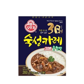 오뚜기 즉석 3분 요리 식품 3일숙성 카레 순한맛 200g 낱개판매, 1개