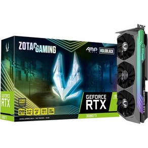 ZOTAC GAMING GeFoce RTX™ 3080 Ti AMP 홀로 12GB GDDR6X 384비트 19Gbps PCIE 4.0 그래픽 카드 블랙 아이스스톰 2.0 고급