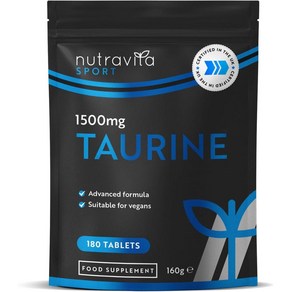 영국 뉴트라비타 Nutavita Tauine 타우린 1500mg, 1개, 180정