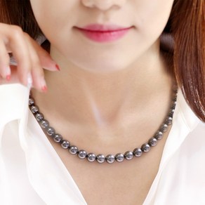 에버링 [사은품2종] 그레이스펄 흑진주 비드 8mm 목걸이_NPR08K peal necklace gift